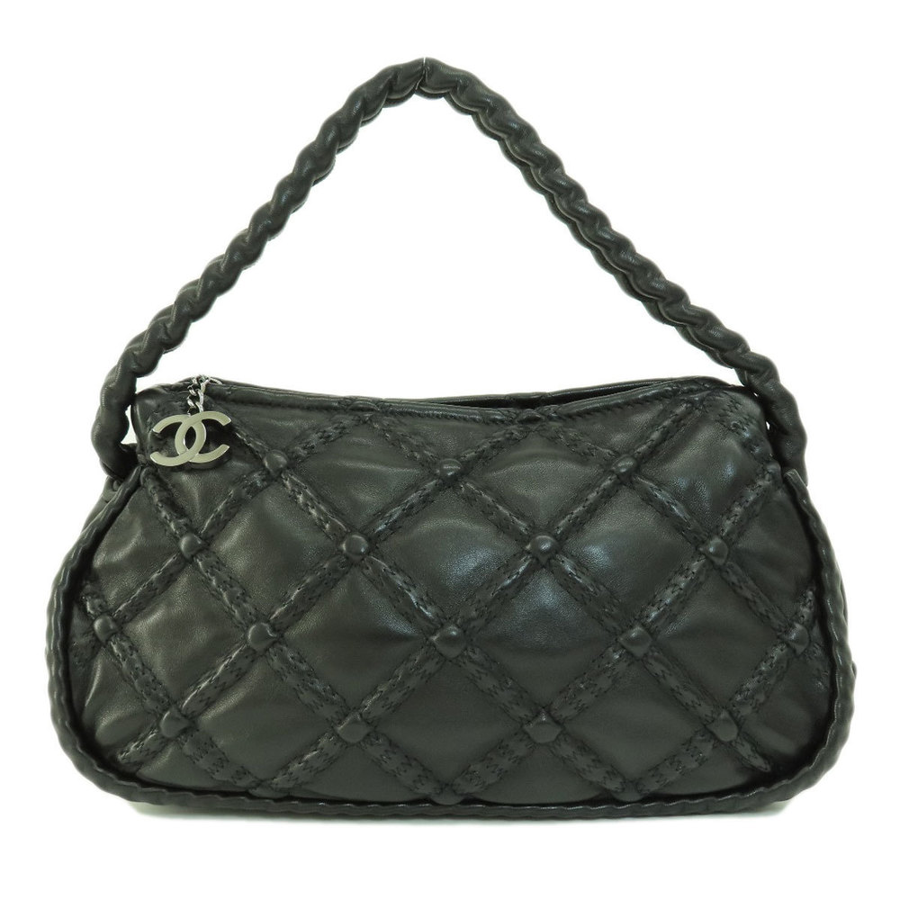 Chanel Cocomark Silver Metal Fittings Handbag Lambskin